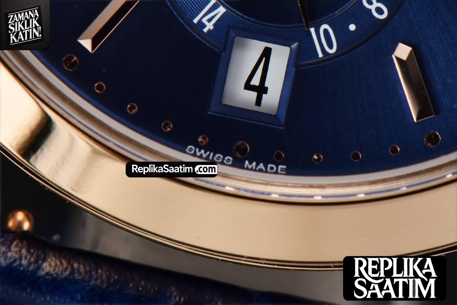 Annual Calendar 5396 Moonphase 38.5mm ZF RG Blue Stick Dial Blue Leather Strap MY9015 -07