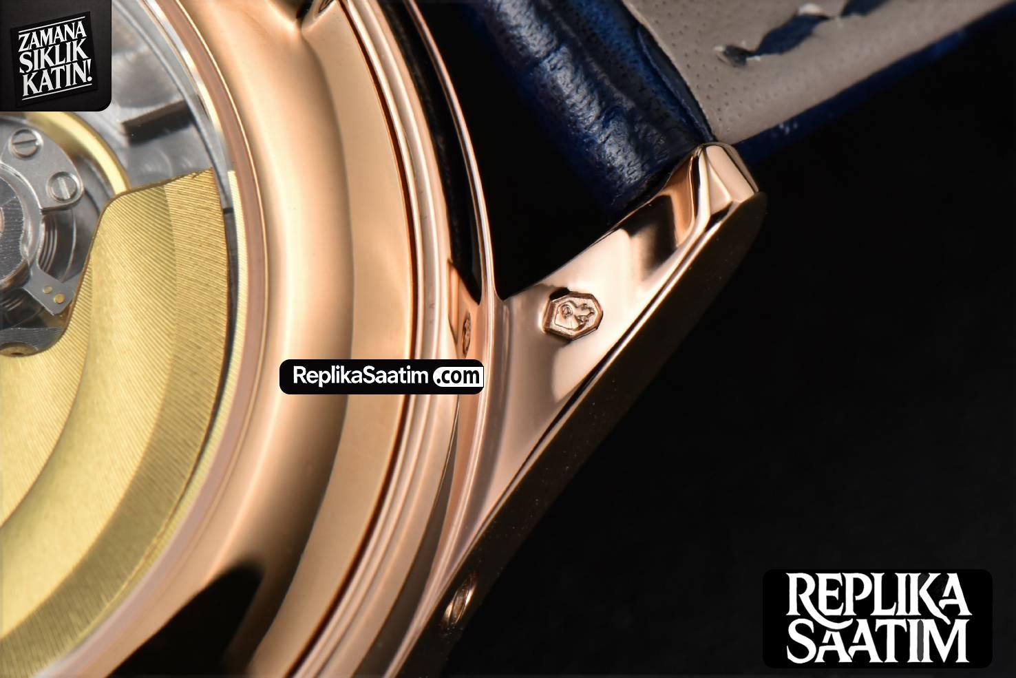 Annual Calendar 5396 Moonphase 38.5mm ZF RG Blue Stick Dial Blue Leather Strap MY9015 -20