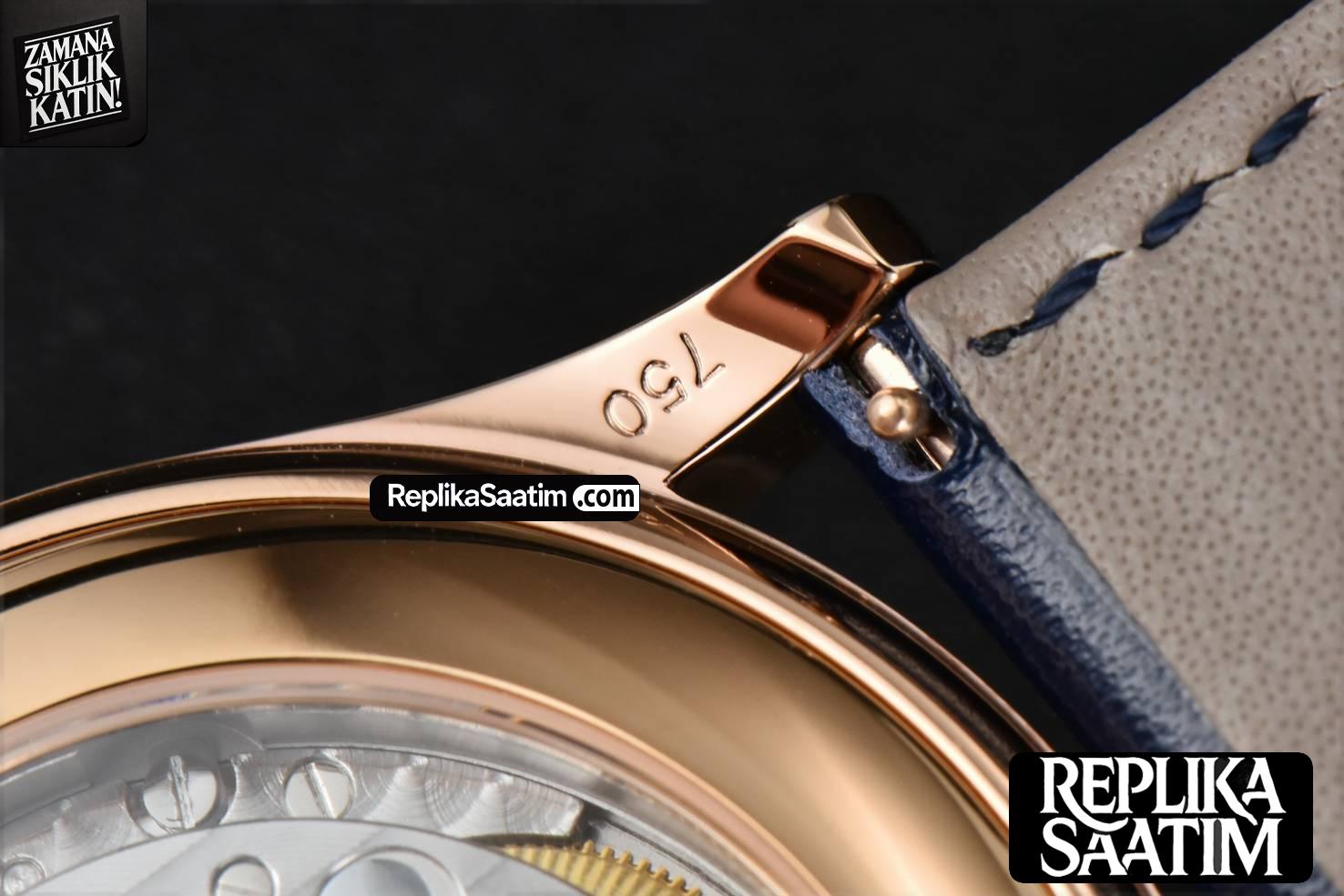 Annual Calendar 5396 Moonphase 38.5mm ZF RG Blue Stick Dial Blue Leather Strap MY9015 -21