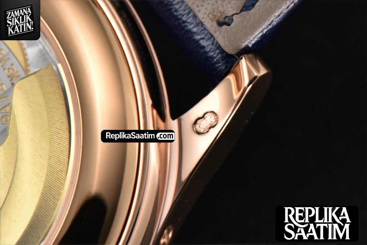 Annual Calendar 5396 Moonphase 38.5mm ZF RG Blue Stick Dial Blue Leather Strap MY9015 -22