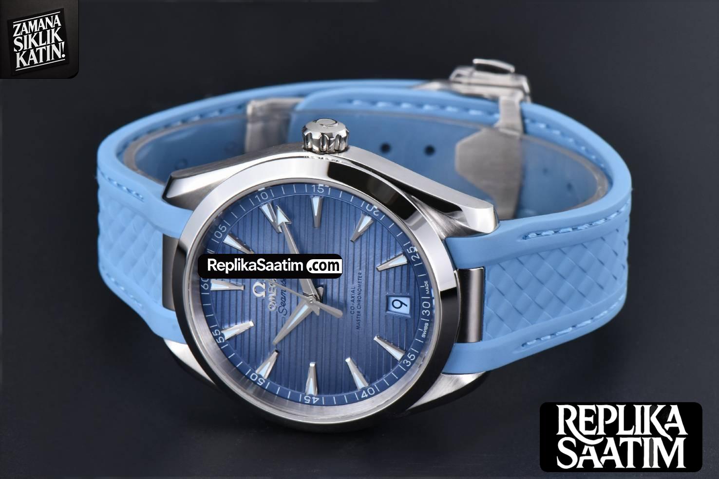 Aqua Terra 150m 41mm VSF Summer Blue Dial Rubber Strap A8900 -12