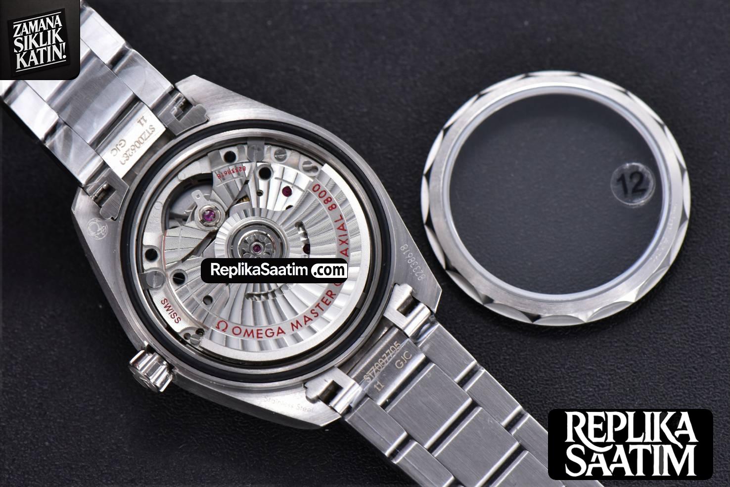 Aqua Terra 150M Ladies VSF 34MM White Wave Dial Silver Marker SS Bracelet A8800 -14