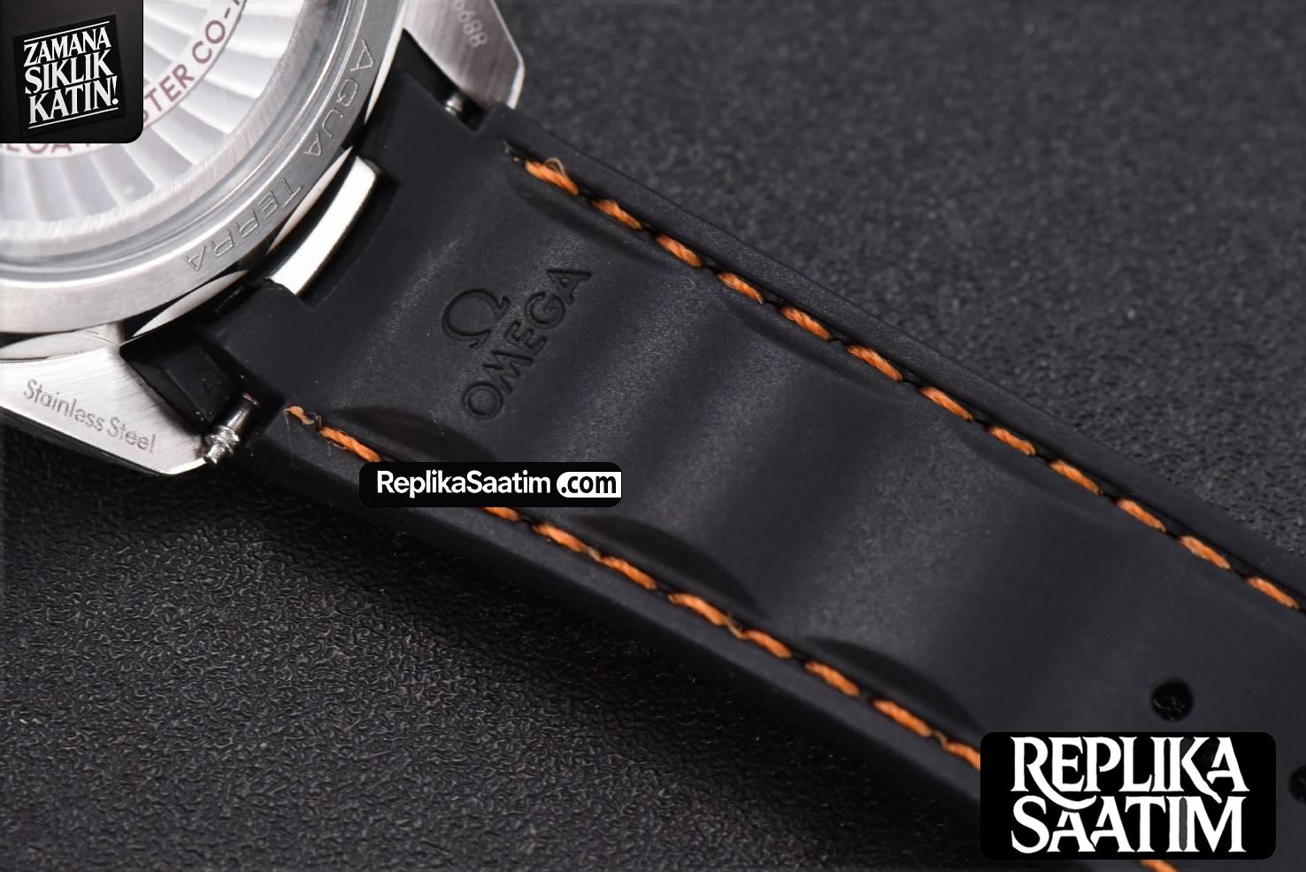 Aqua Terra 150M SeaMaster VSF 41MM White Dial Orange Hands Black Rubber Strap A8900 -14