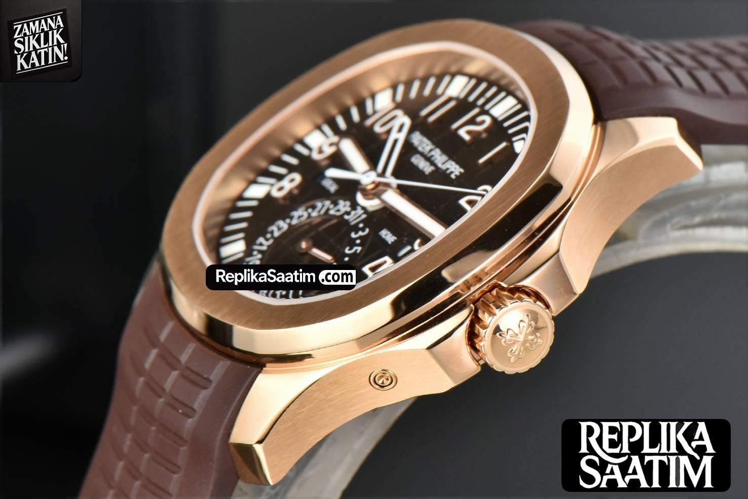 Aquanaut 5164R RG 41mm ZF Brown Dial Brown Rubber Strap A324 -09