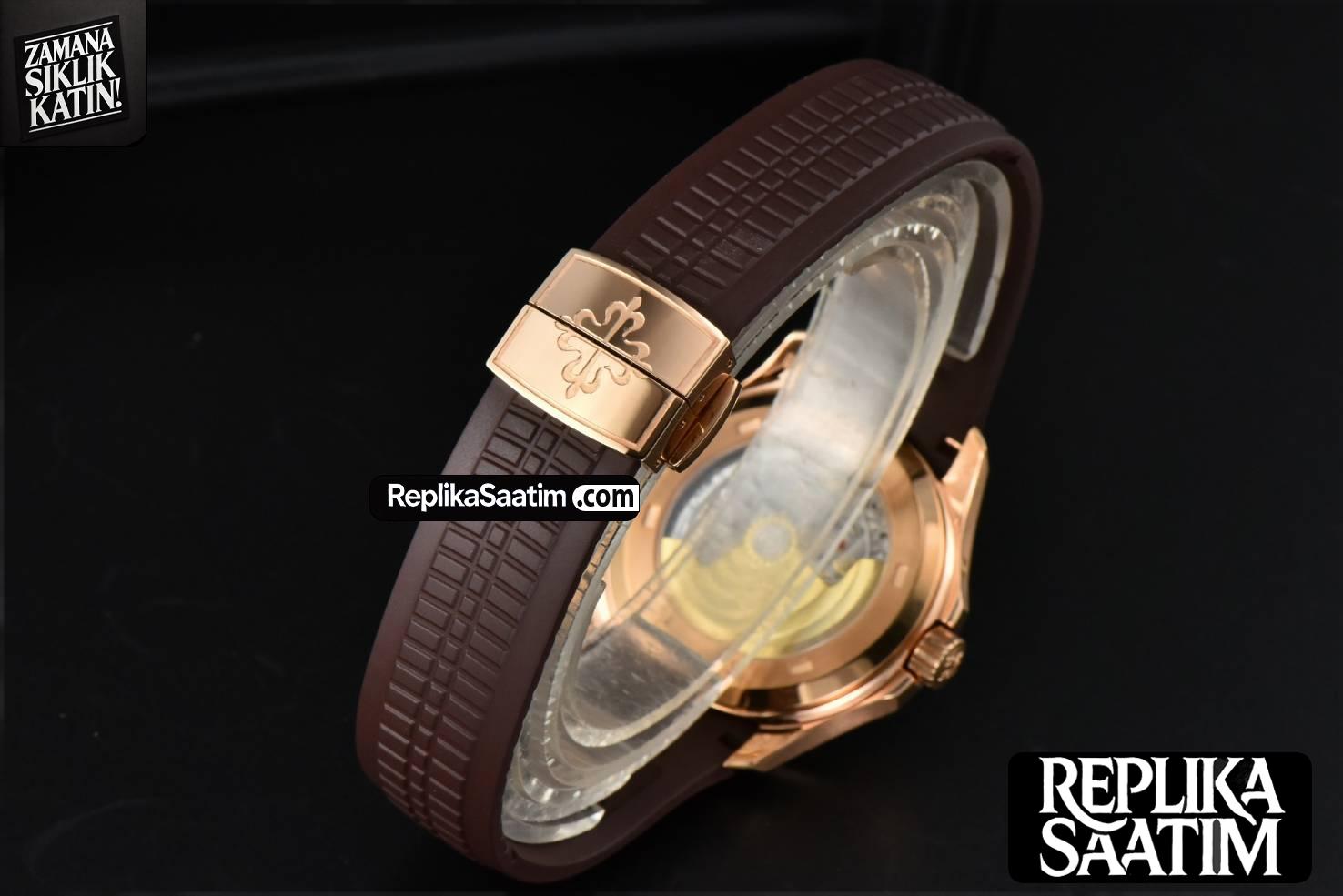 Aquanaut 5164R RG 41mm ZF Brown Dial Brown Rubber Strap A324 -14