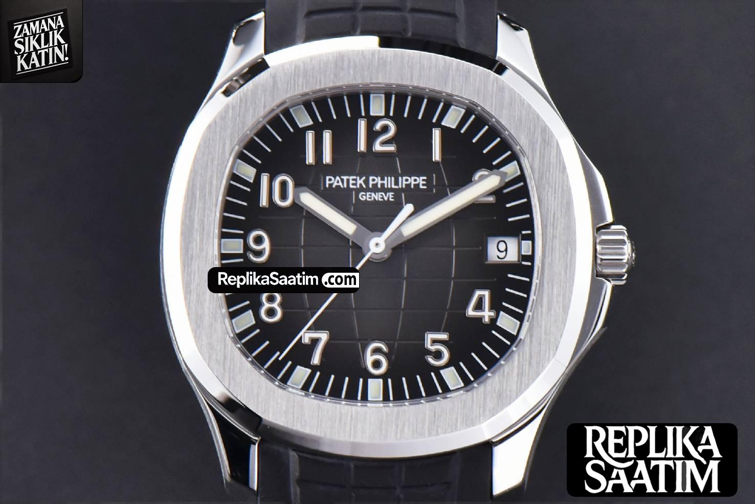 Aquanaut 5167 40mm 3KF Black Dial Black Rubber Strap A324 -02