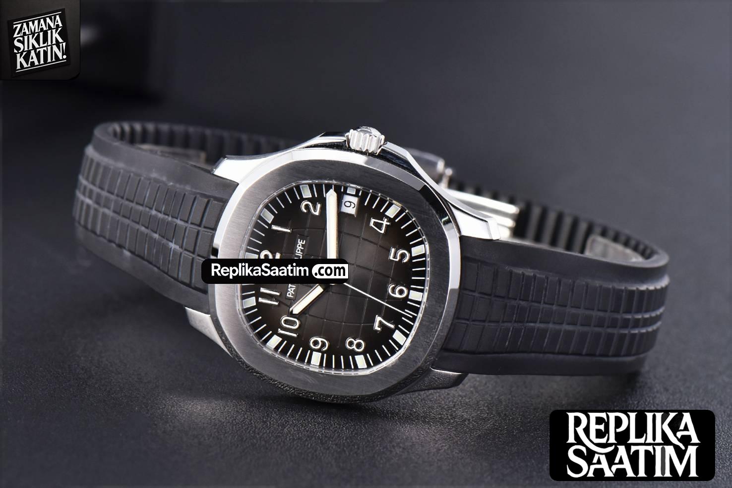 Aquanaut 5167 40mm 3KF Black Dial Black Rubber Strap A324 -10