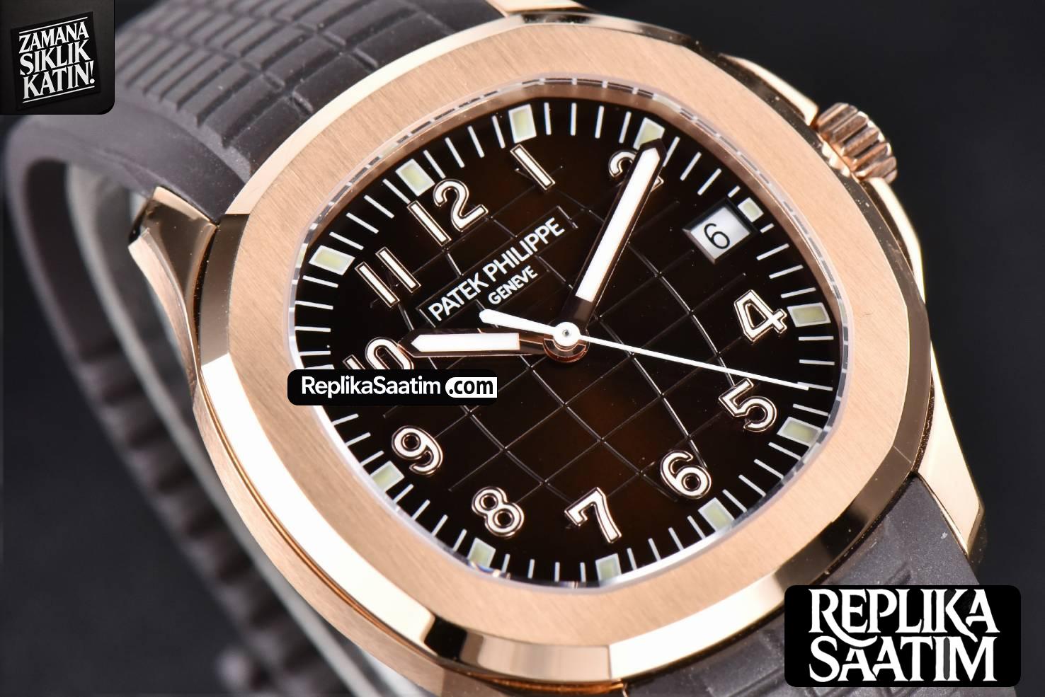 Aquanaut 5167 40mm RG 3KF Brown Dial Brown Rubber Strap A330 V3 -12