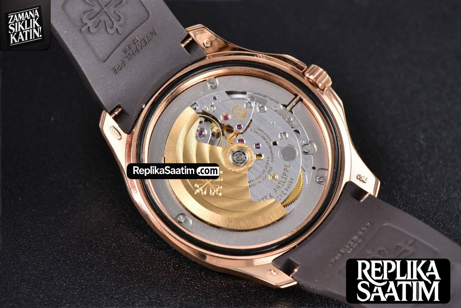 Aquanaut 5167 40mm RG 3KF Brown Dial Brown Rubber Strap A330 V3 -24