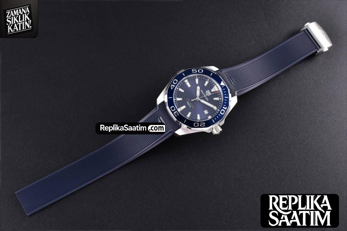Aquaracer 300M 41mm OF Purple Dial Blue Rubber Strap -22