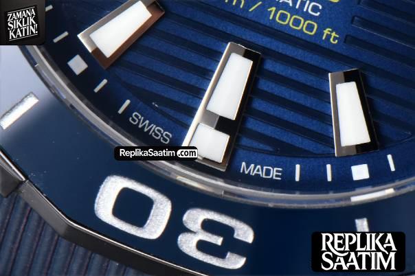 Aquaracer Caliber 5 43mm OF Dark Blue Dial Blue Rubber Strap SW200 -08