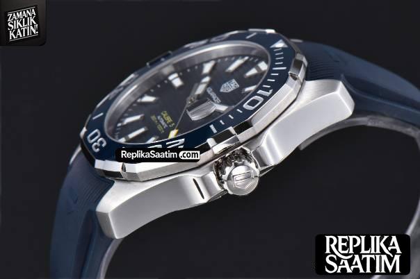 Aquaracer Caliber 5 43mm OF Dark Blue Dial Blue Rubber Strap SW200 -10
