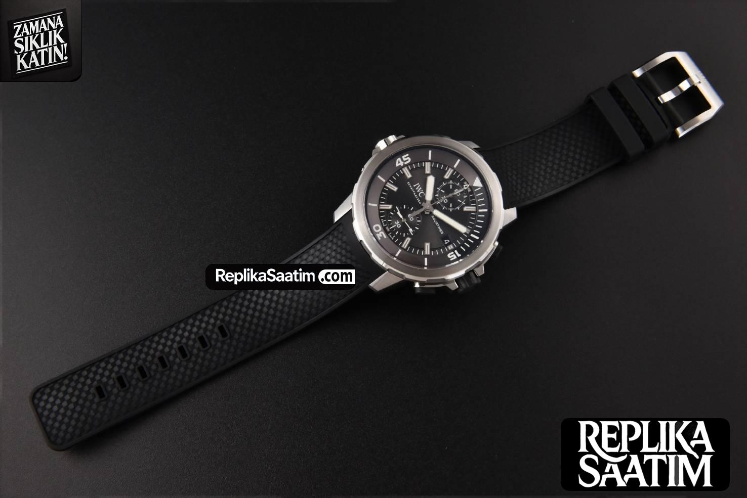 Aquatimer Chrono 44mm RSF Black Dial Black Rubber Strap A7750 -28