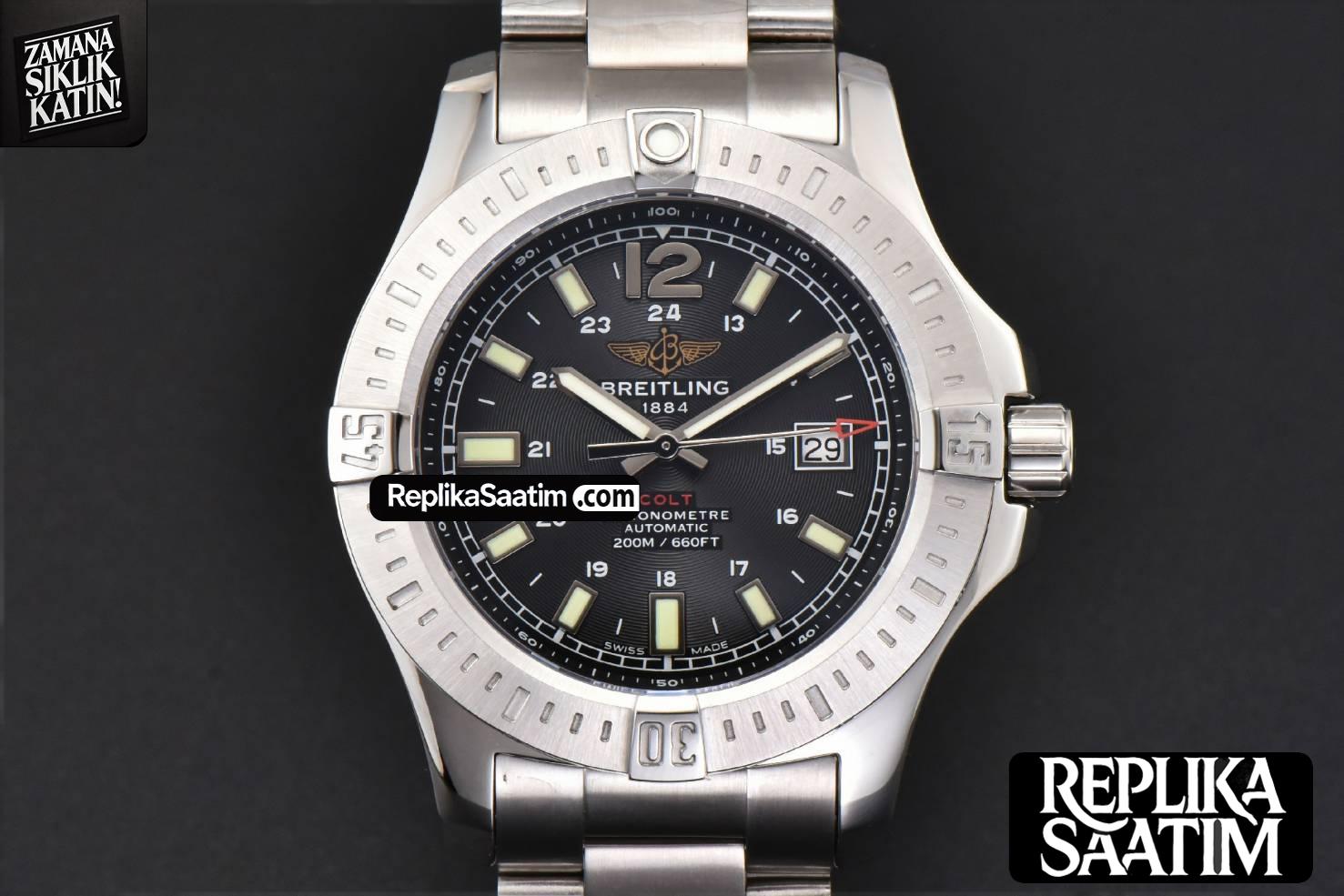 Avenger Automatic 43mm TF Black Dial SS Bracelet A2824 -01