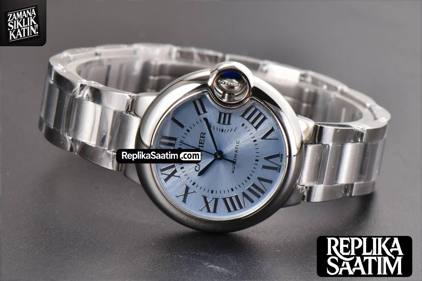 Ballon Bleu 33mm AF Ice Blue Dial SS Bracelet A1853 -13