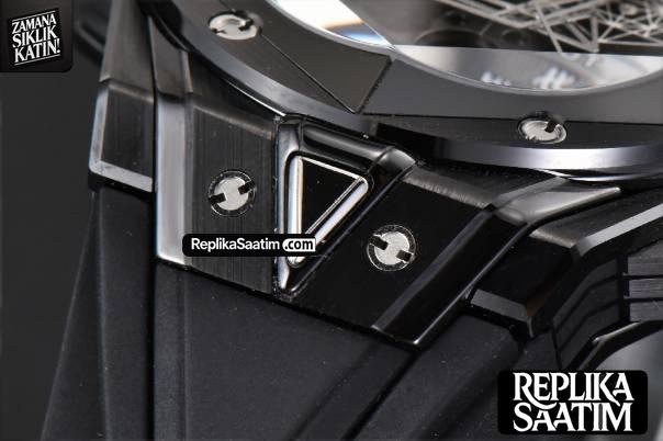 Big Bang Sang Bleu II 45mm ZF Black Ceramic Skeleton Dial Black Rubber Strap A1240 -08