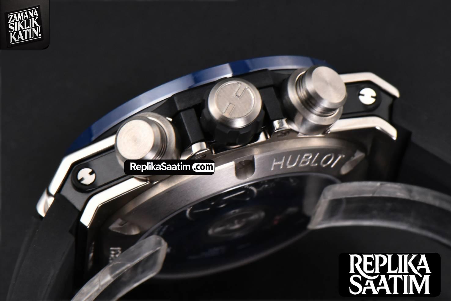 Big Bang Unico 45mm BBF Blue Ceramic Skeleton Dial Black Rubber Strap A1280 -13