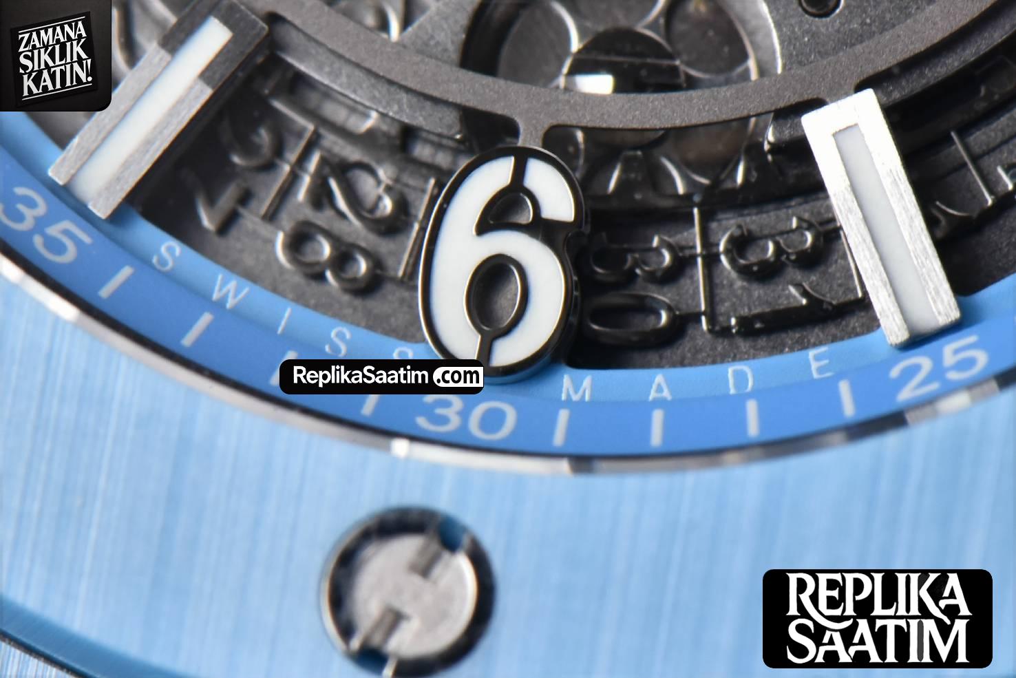 Big Bang Unico Blue Magic Ceramic 44mm BBF (ZF) Skeleton Dial Blue Rubber Strap A1280 -08