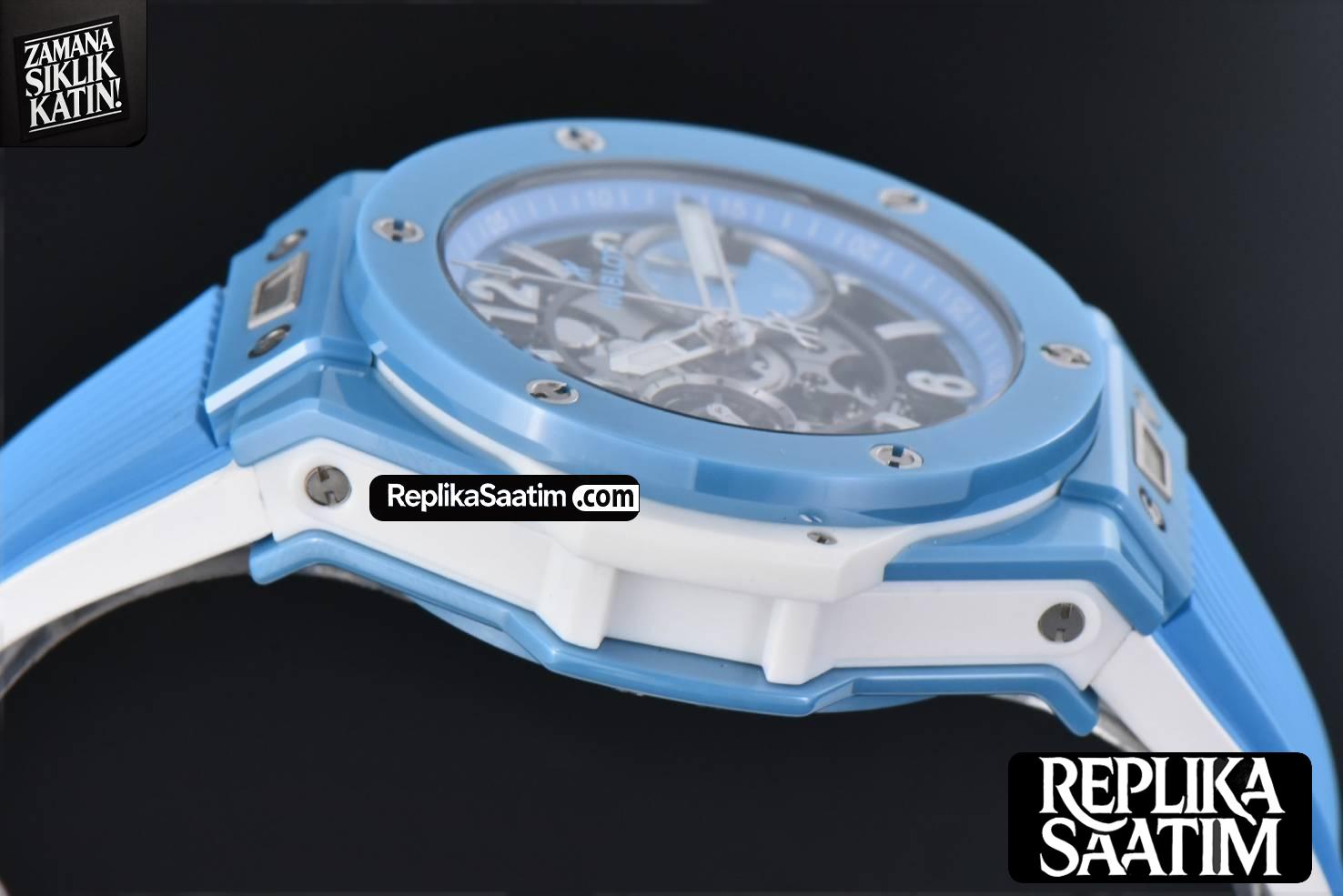 Big Bang Unico Blue Magic Ceramic 44mm BBF (ZF) Skeleton Dial Blue Rubber Strap A1280 -12