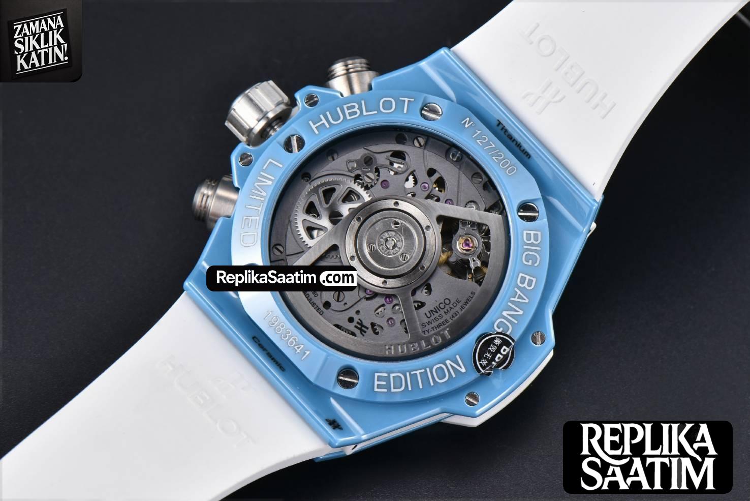 Big Bang Unico Blue Magic Ceramic 44mm BBF (ZF) Skeleton Dial Blue Rubber Strap A1280 -15