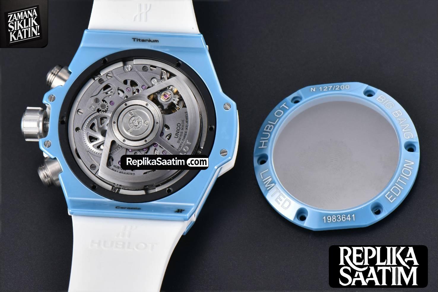 Big Bang Unico Blue Magic Ceramic 44mm BBF (ZF) Skeleton Dial Blue Rubber Strap A1280 -17