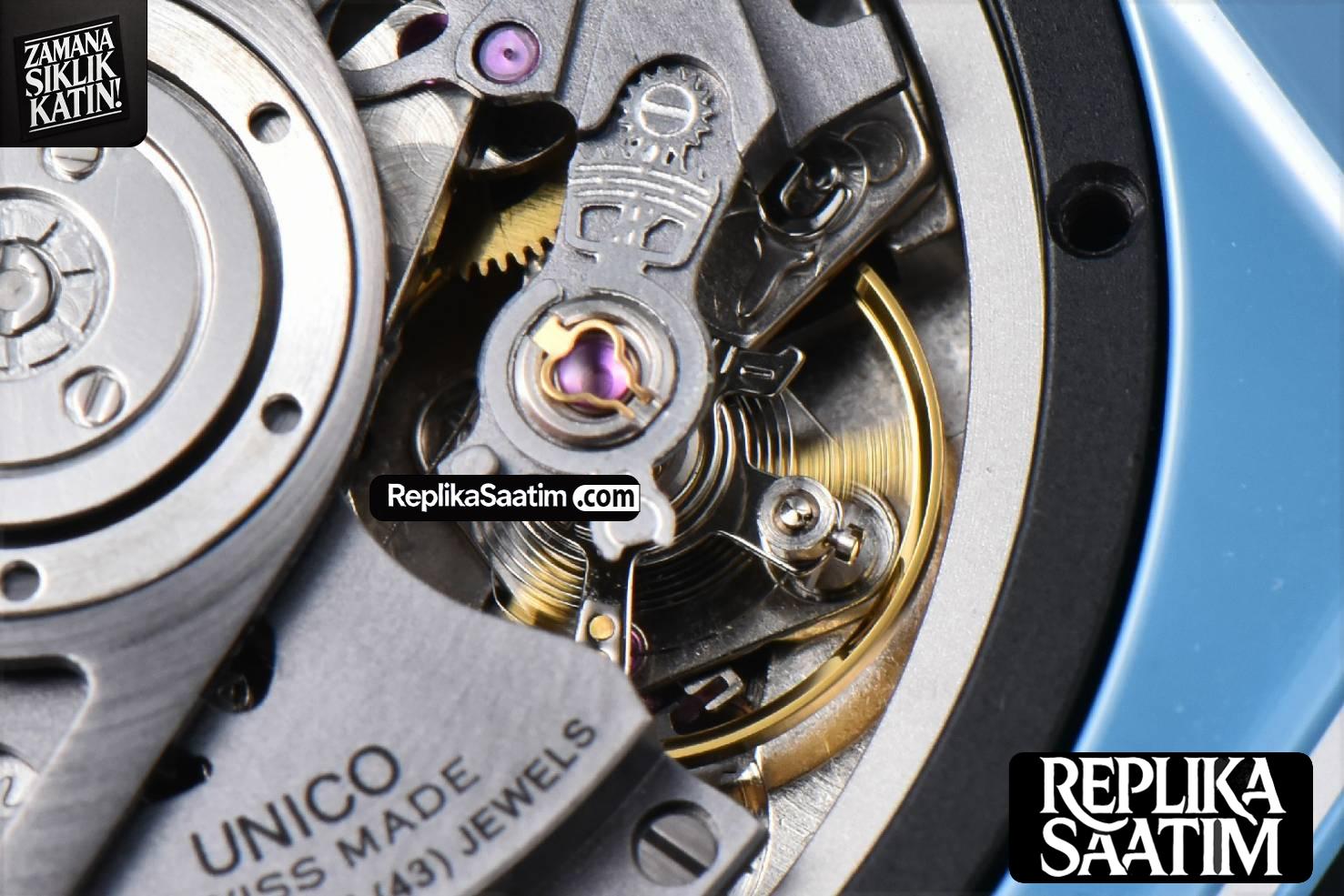 Big Bang Unico Blue Magic Ceramic 44mm BBF (ZF) Skeleton Dial Blue Rubber Strap A1280 -21