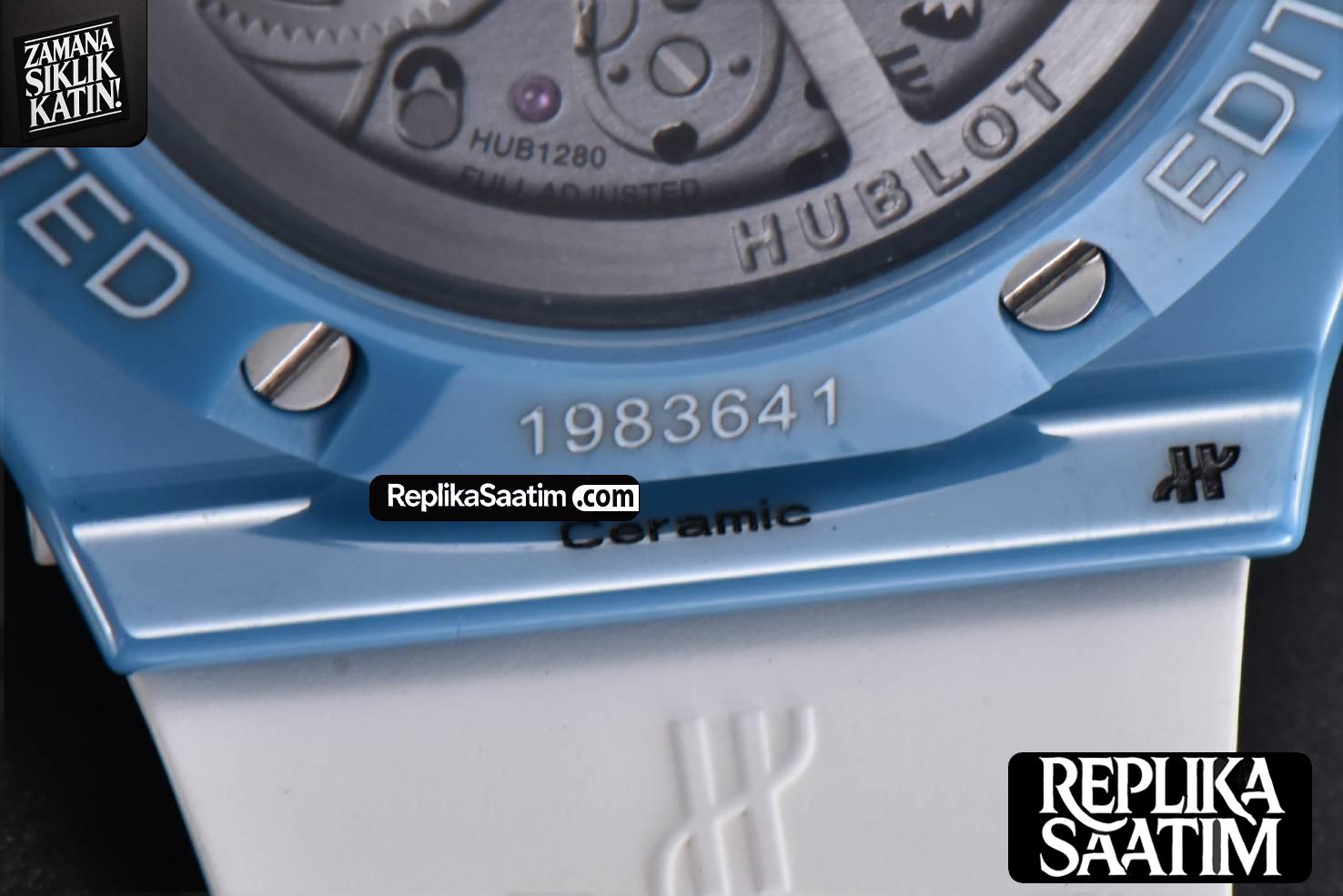 Big Bang Unico Blue Magic Ceramic 44mm BBF (ZF) Skeleton Dial Blue Rubber Strap A1280 -25