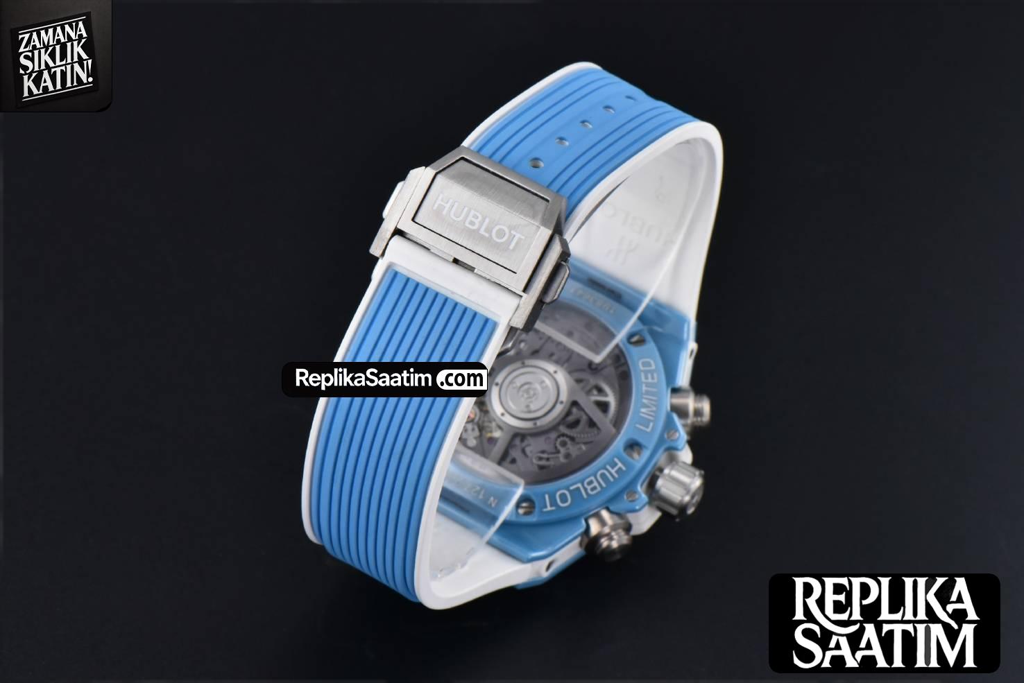 Big Bang Unico Blue Magic Ceramic 44mm BBF (ZF) Skeleton Dial Blue Rubber Strap A1280 -31