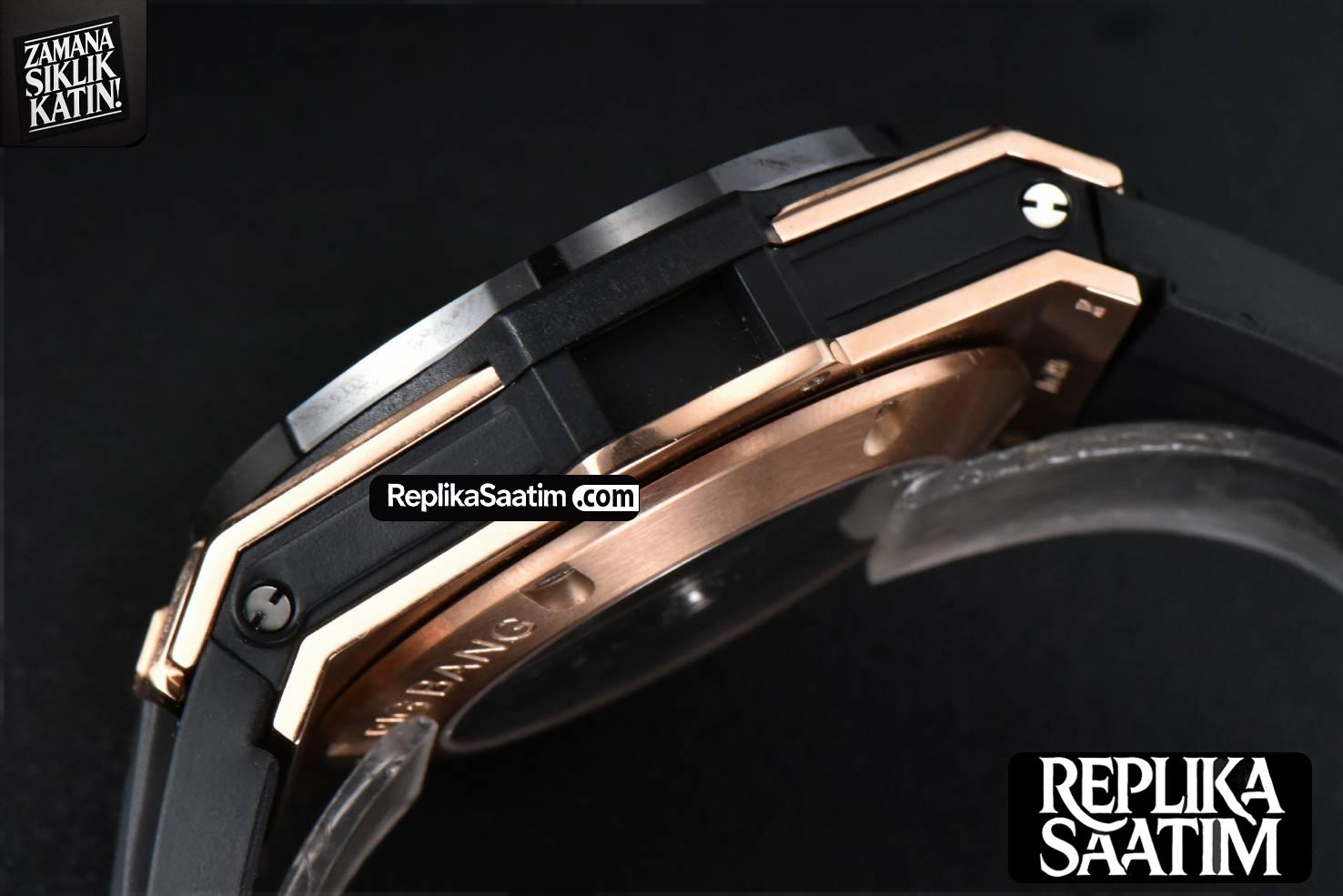 Big Bang Unico RG 45mm BBF Skeleton Dial Ceramic Bezel Black Rubber Strap A1280 -14