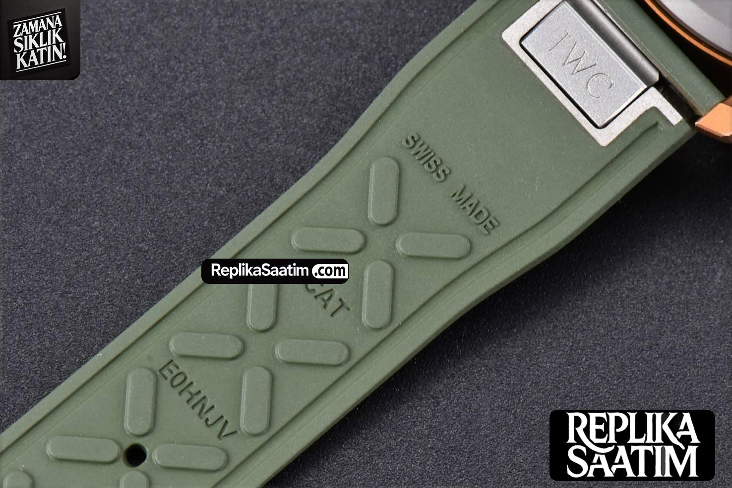 Big Pilot IW329702 Bronze M+F 43.8MM Green Dial Green Rubber Strap SEIKO 8N-24 -24