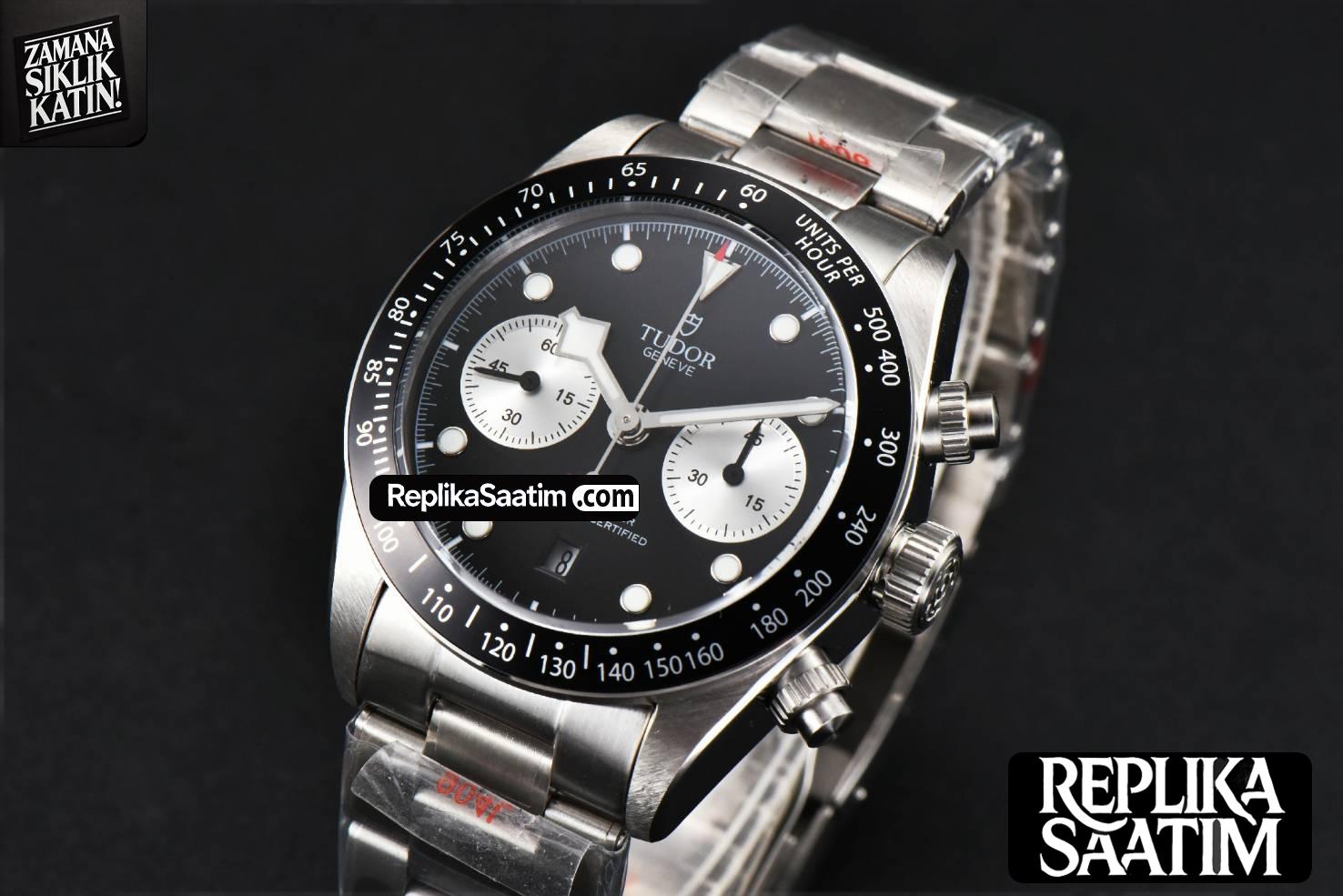 Black Bay Chrono 41mm TWSF Black Dial SS Bracelet A7750 -03