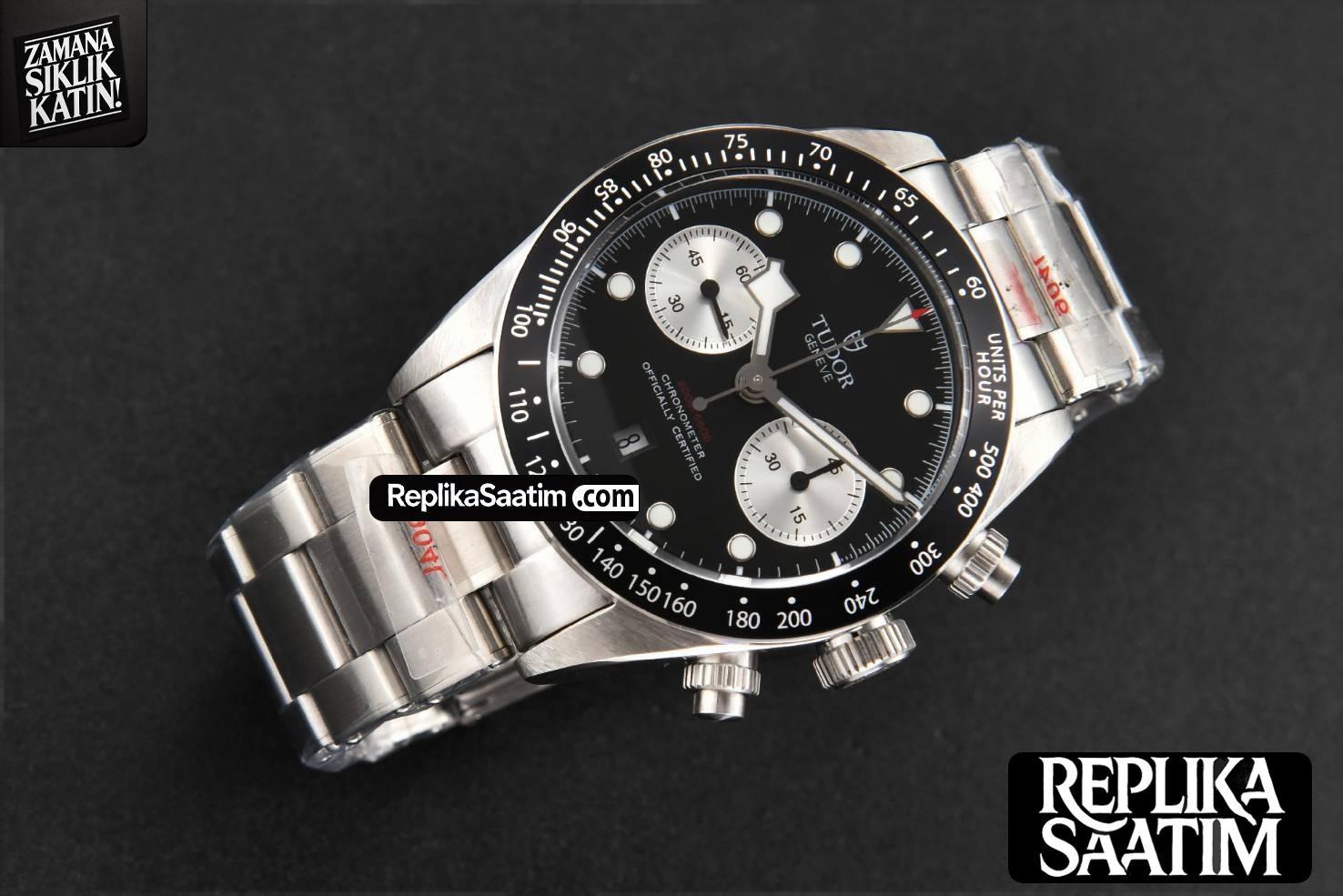 Black Bay Chrono 41mm TWSF Black Dial SS Bracelet A7750 -12