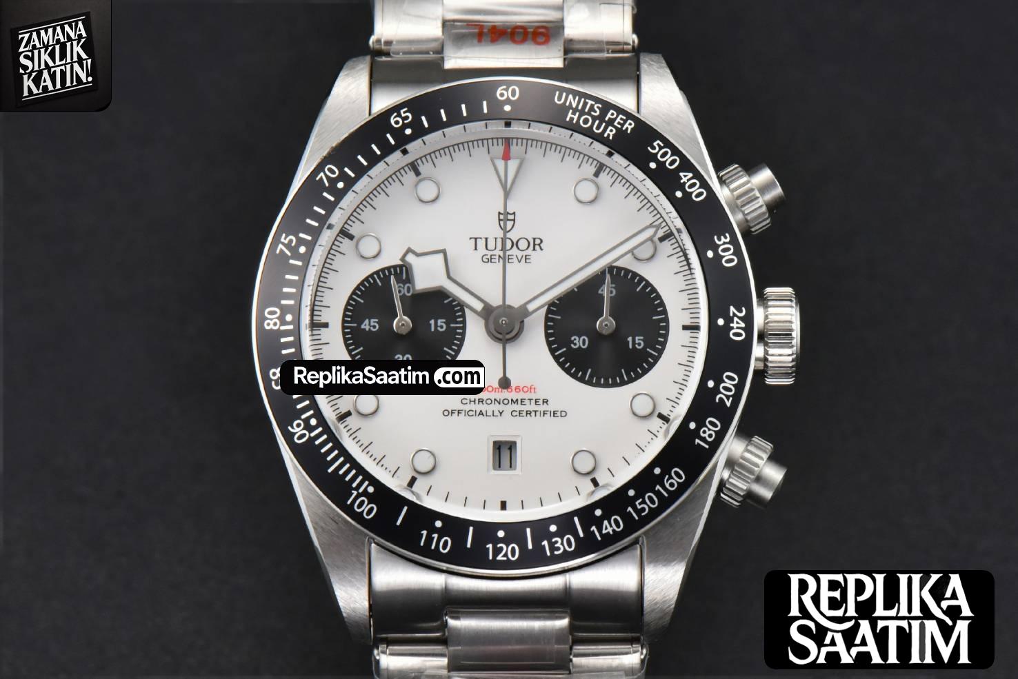 Black Bay Chrono 41mm TWSF White Dial SS Bracelet A7750 -01