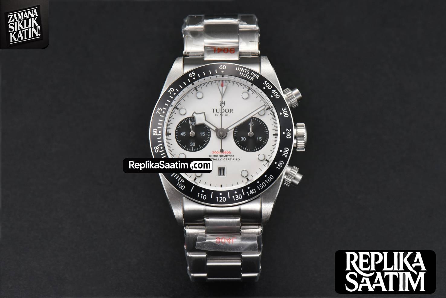 Black Bay Chrono 41mm TWSF White Dial SS Bracelet A7750 -02