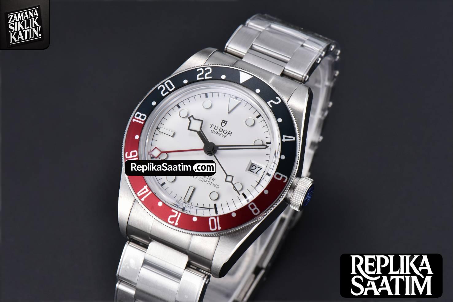 Black Bay GMT Pepsi Blue/Red 41mm ZF White Dial SS Bracelet A2836 -04