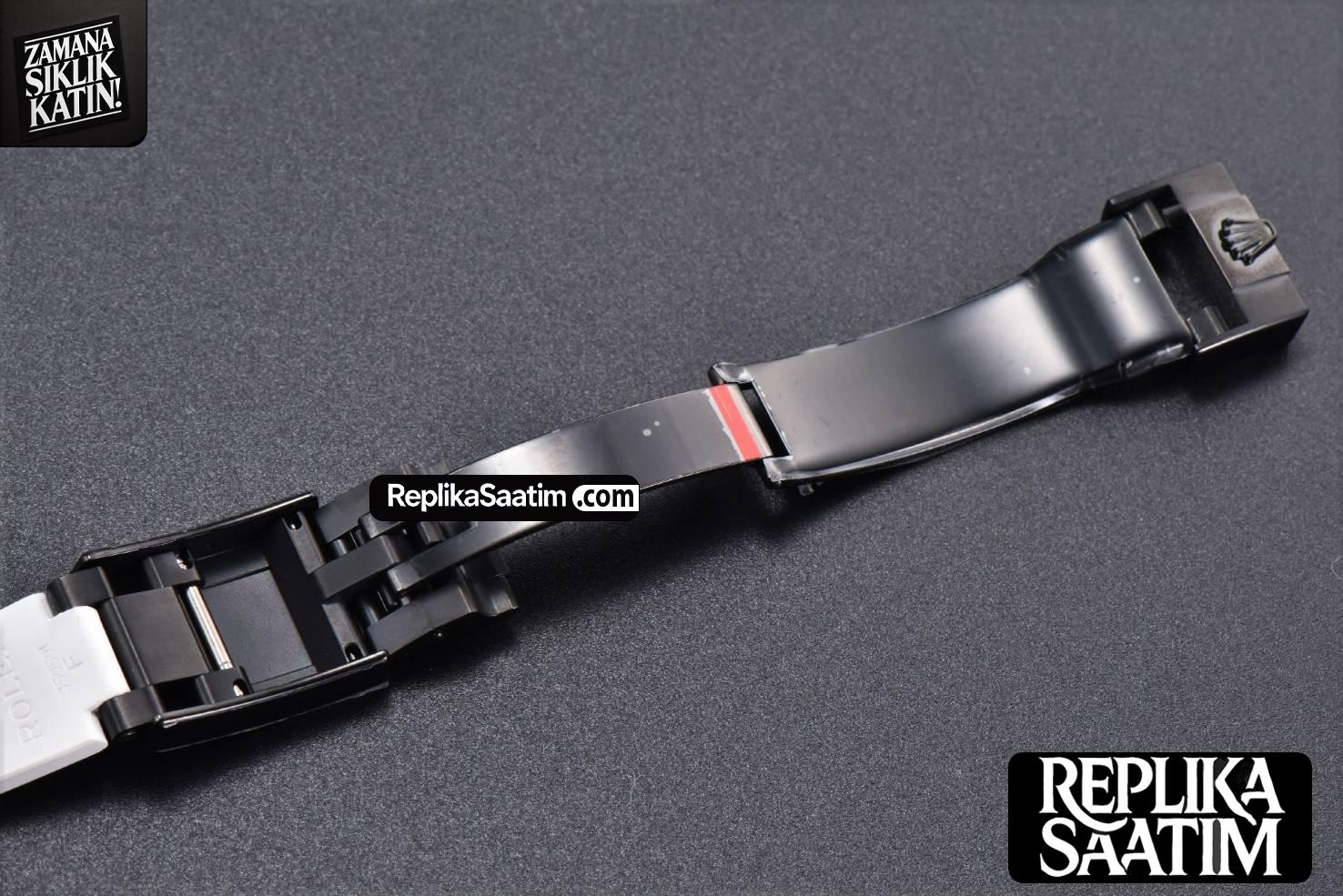 Blaken Daytona PVD Carbon 40MM GETF Skeleton Dial White Rubber Strap SA4130 -36