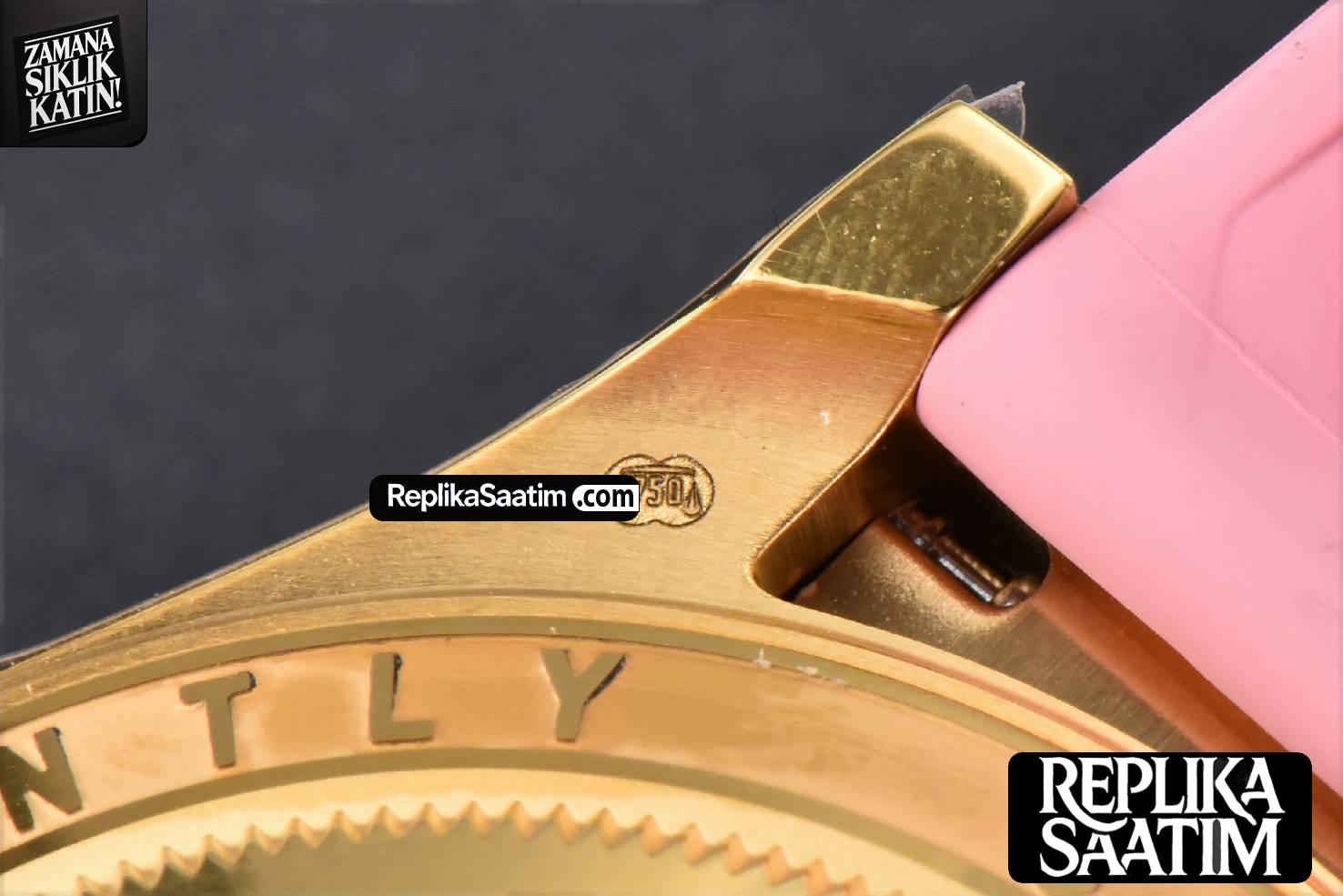 Blaken Daytona PVD RG Carbon 40MM GETF Skeleton Dial Pink Rubber Strap SA4130 -27