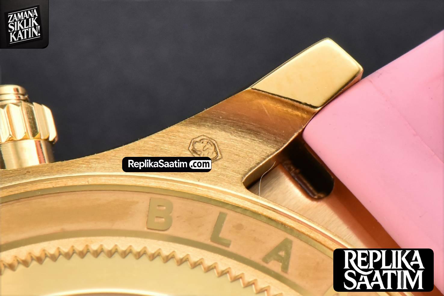 Blaken Daytona PVD RG Carbon 40MM GETF Skeleton Dial Pink Rubber Strap SA4130 -30
