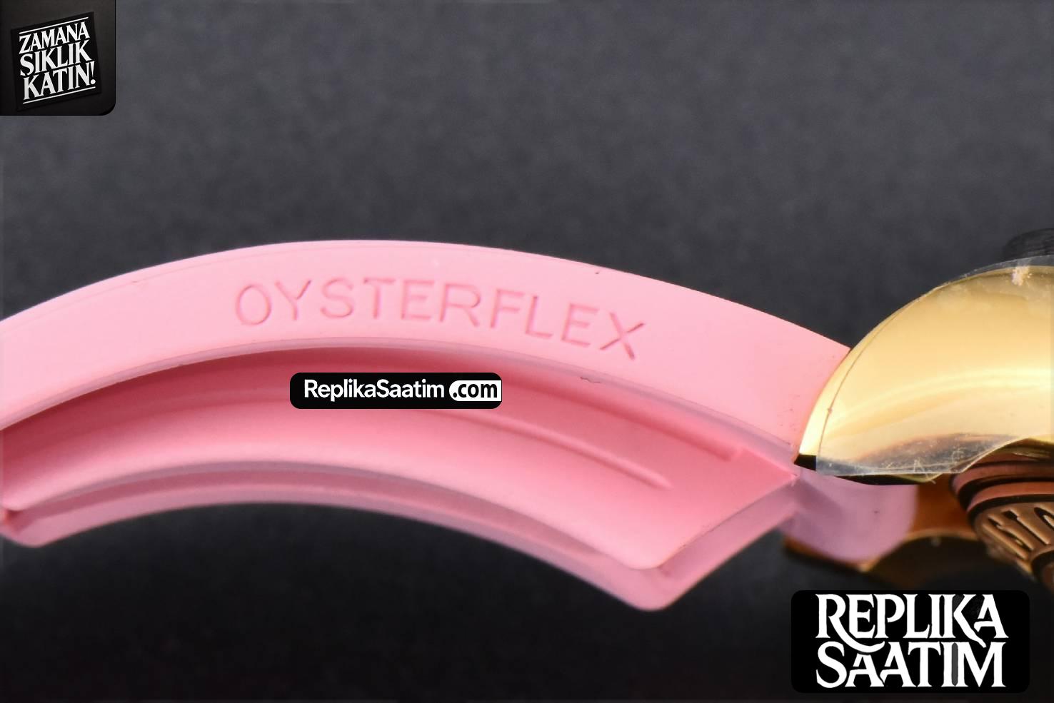 Blaken Daytona PVD RG Carbon 40MM GETF Skeleton Dial Pink Rubber Strap SA4130 -32