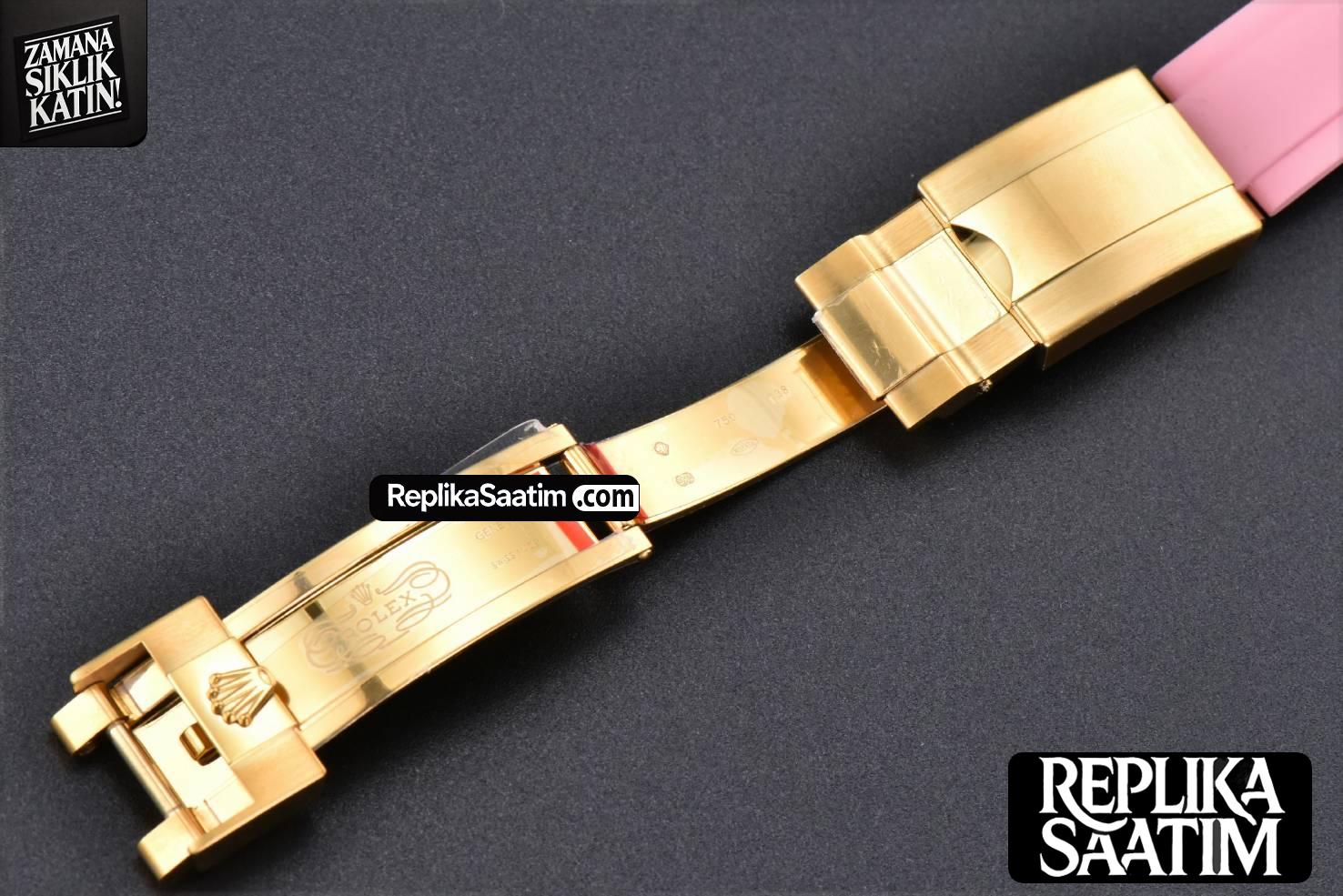 Blaken Daytona PVD RG Carbon 40MM GETF Skeleton Dial Pink Rubber Strap SA4130 -33