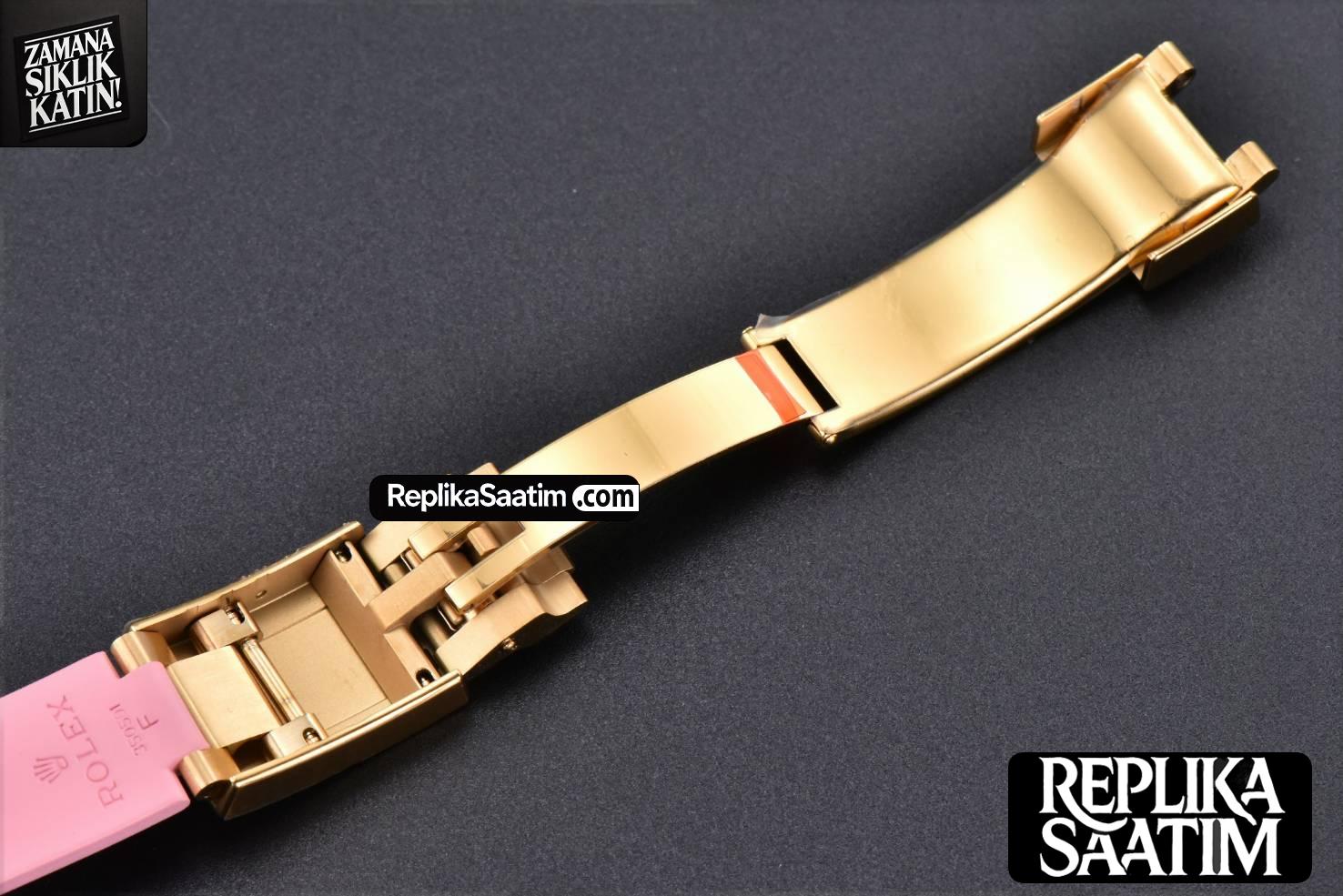 Blaken Daytona PVD RG Carbon 40MM GETF Skeleton Dial Pink Rubber Strap SA4130 -38