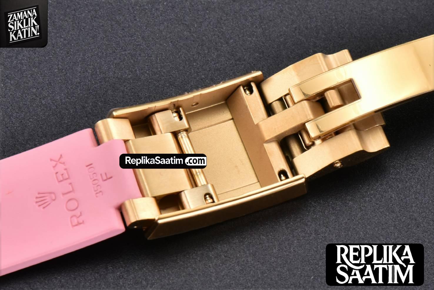 Blaken Daytona PVD RG Carbon 40MM GETF Skeleton Dial Pink Rubber Strap SA4130 -39
