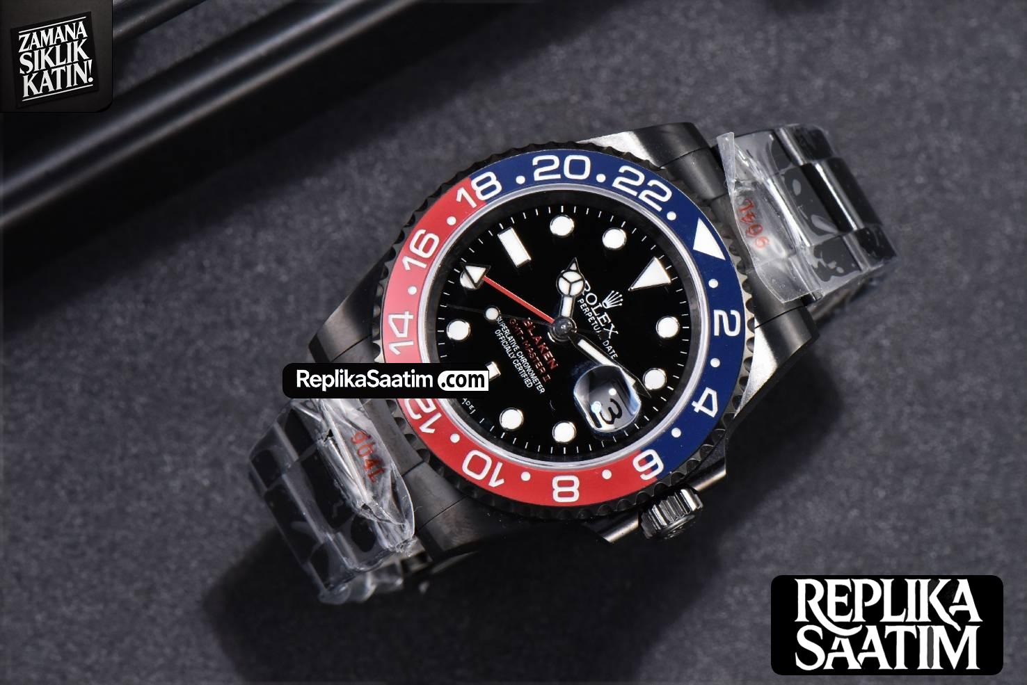 Blaken GMT Master IPKF Blue/Red Black Dial PVD Bracelet A2836 -03