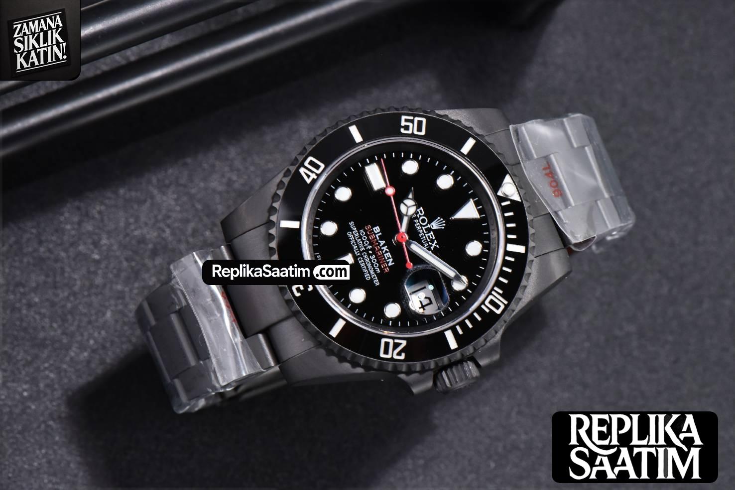 Blaken Submariner 116610 LN IPKF Red Hand Red Text PVD Bracelet A2836 -03