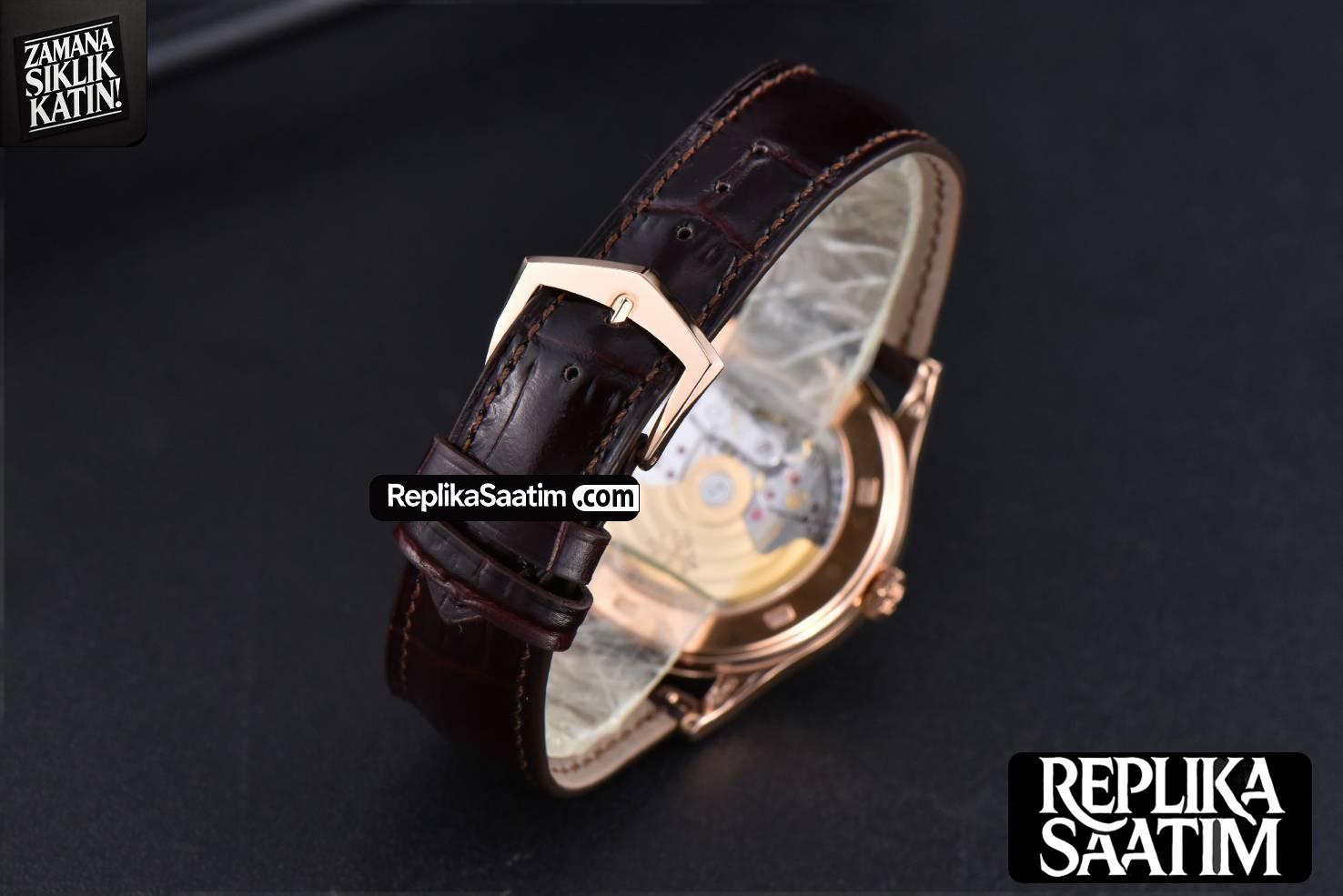 Calatrava 5296R RG 38mm ZF Ivory Dial Brown Leather Strap 324CS -21