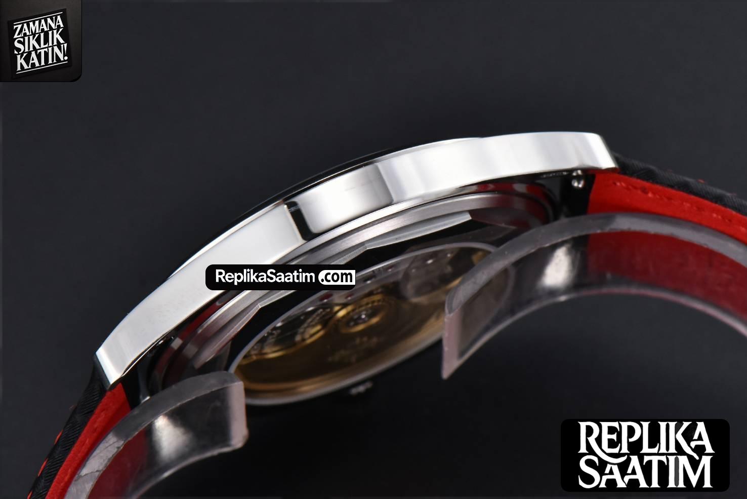Calatrava 6007G 40mm ZF Black Dial Red Hand Nylon Strap 9015 -13