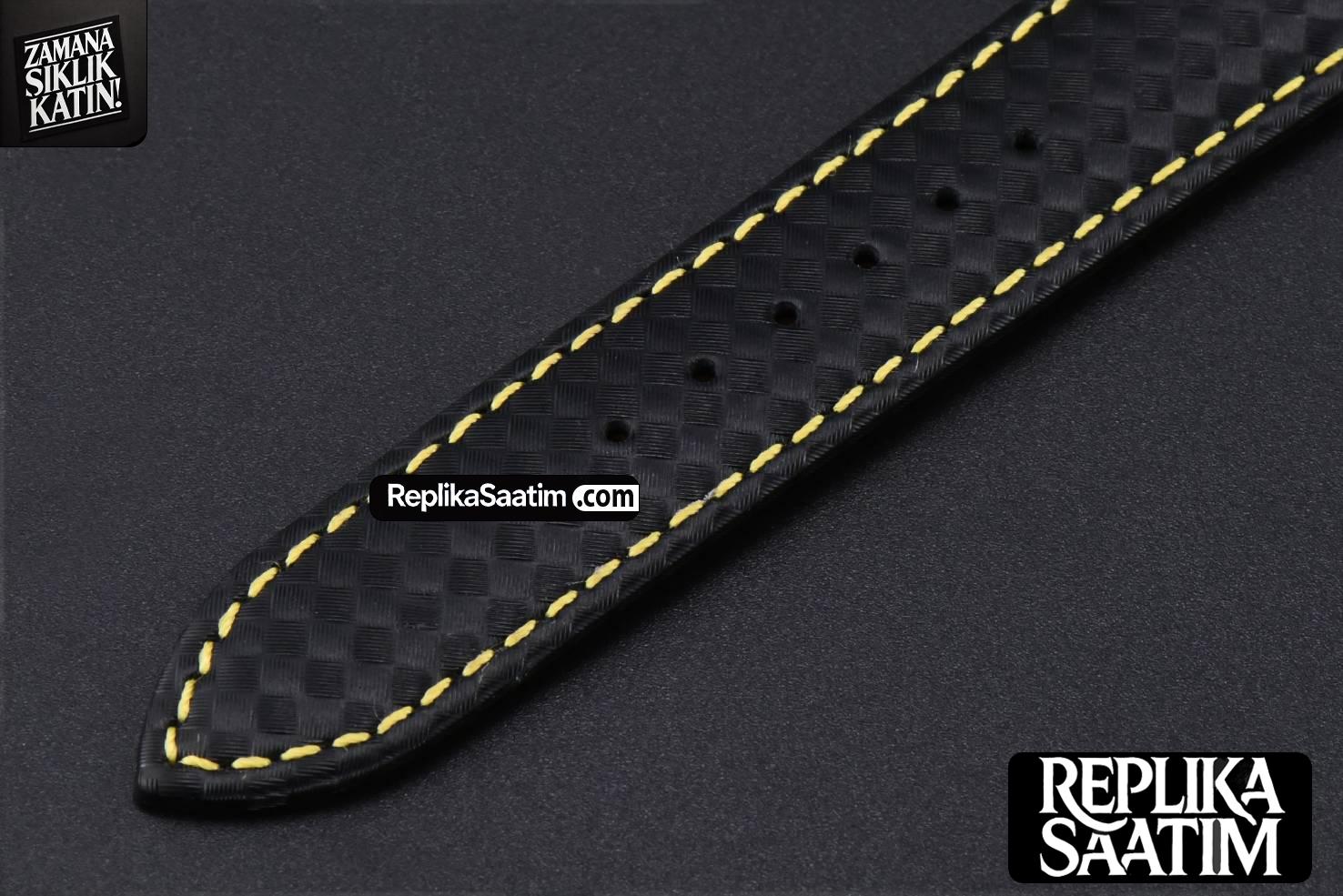 Calatrava 6007G 40mm ZF Black Dial Yellow Hand Nylon Strap 9015 -25