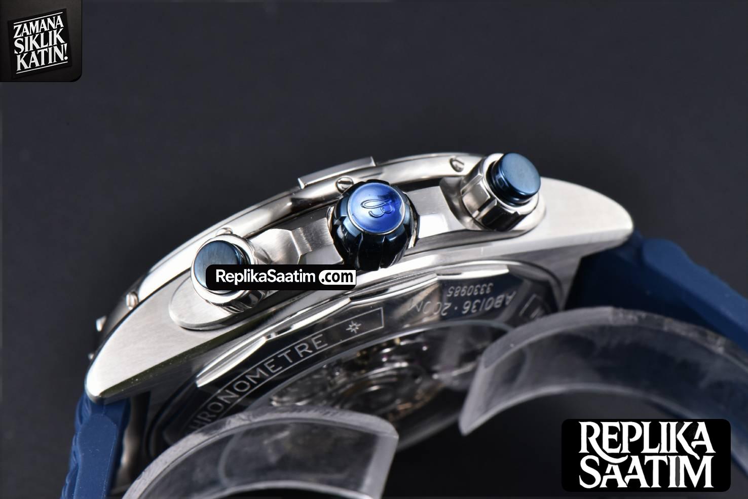 Chronomat B01 42mm BLSF Blue Bezel Blue Dial White Subdial White Rubber Strap 7750 -14