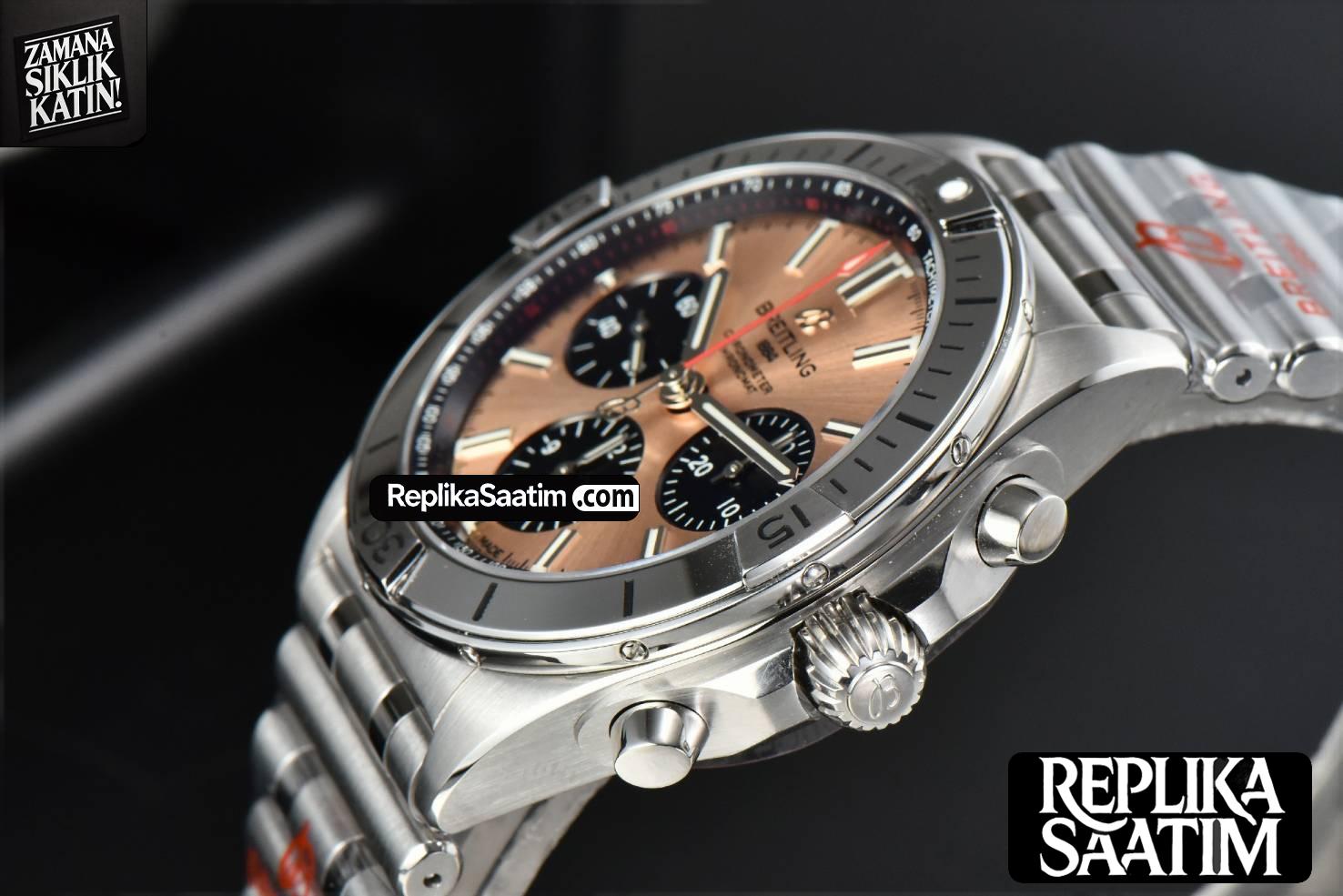 Chronomat B01 42MM GF RG/Black Dial SS Bracelet 7750 -10