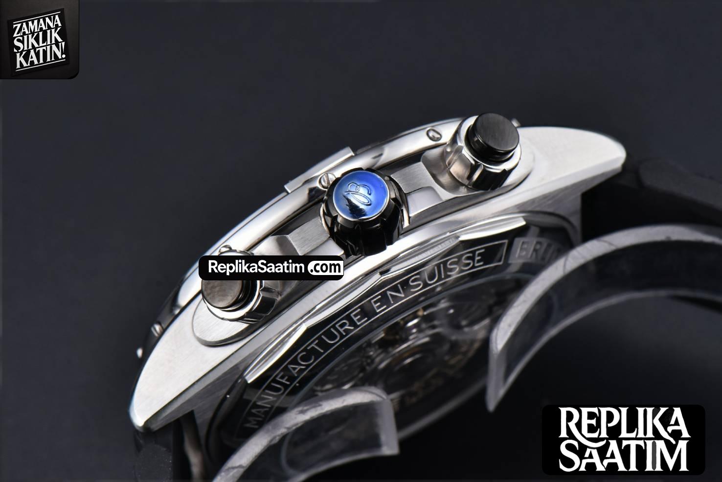 Chronomat B01 44mm BLSF Black Bezel Blue Dial Black Subdial Rubber Strap 7750 -13